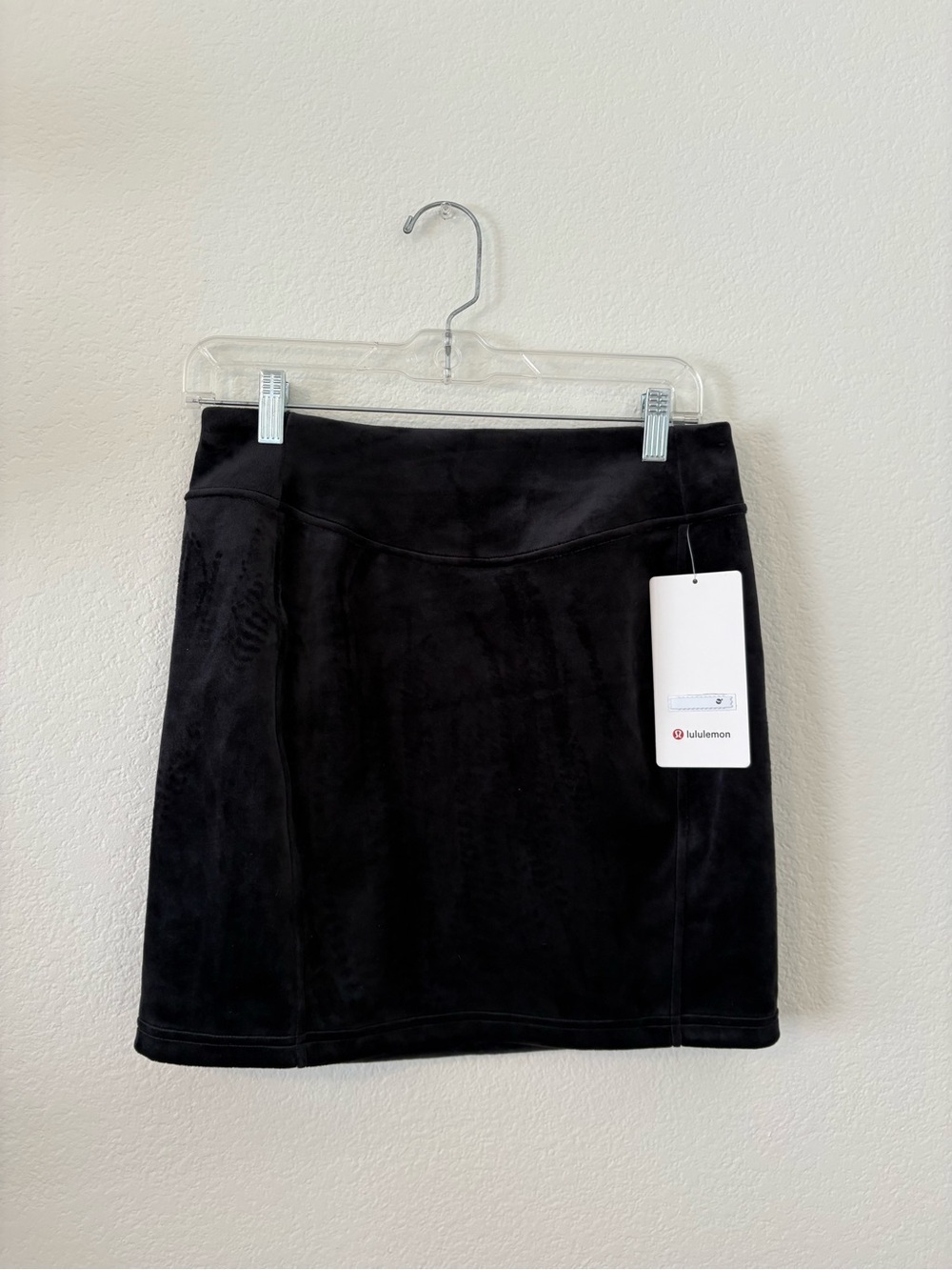 lululemon athletica Black Suede-Look Mini Skirt